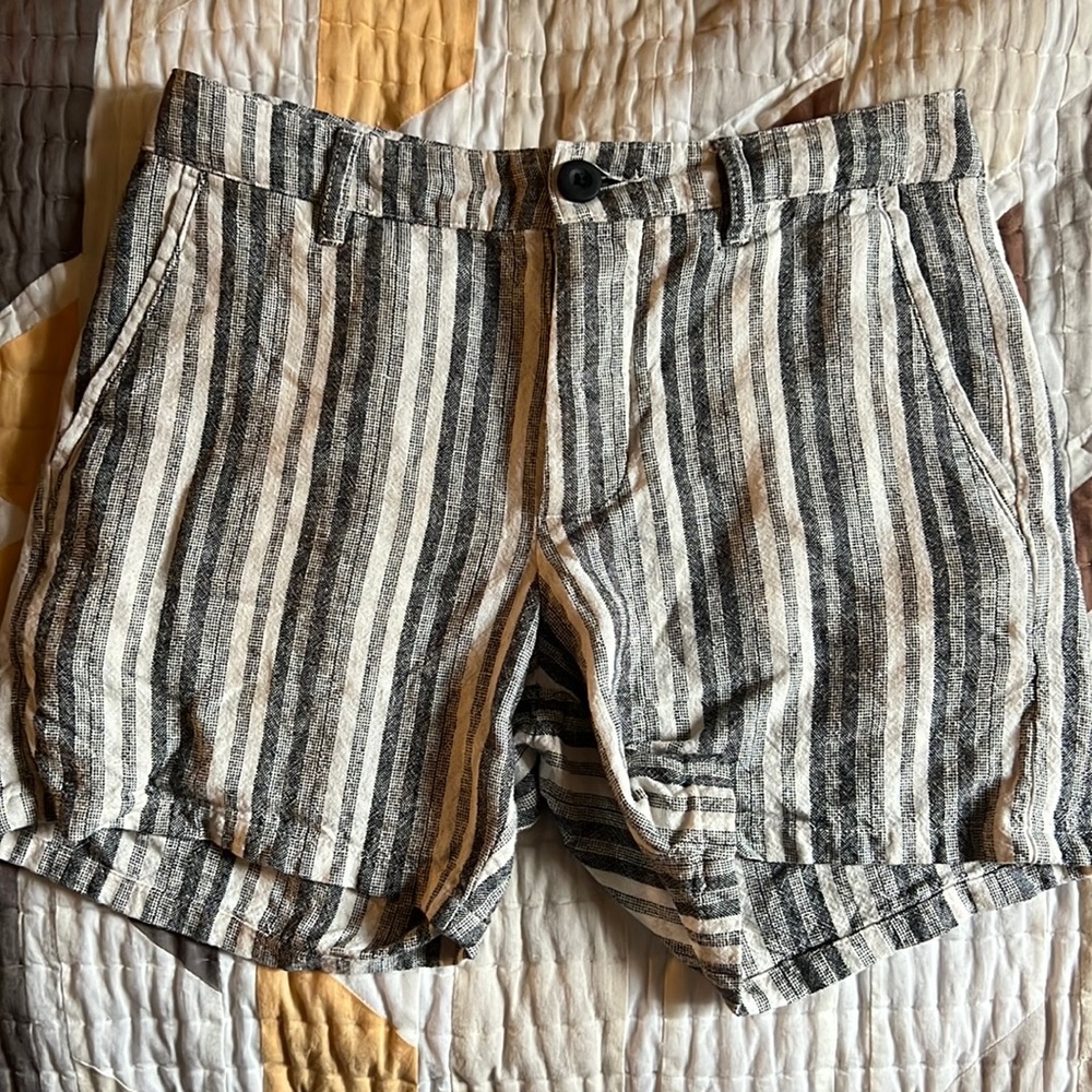 ASOS Striped Linen Blend Shorts (26”)
